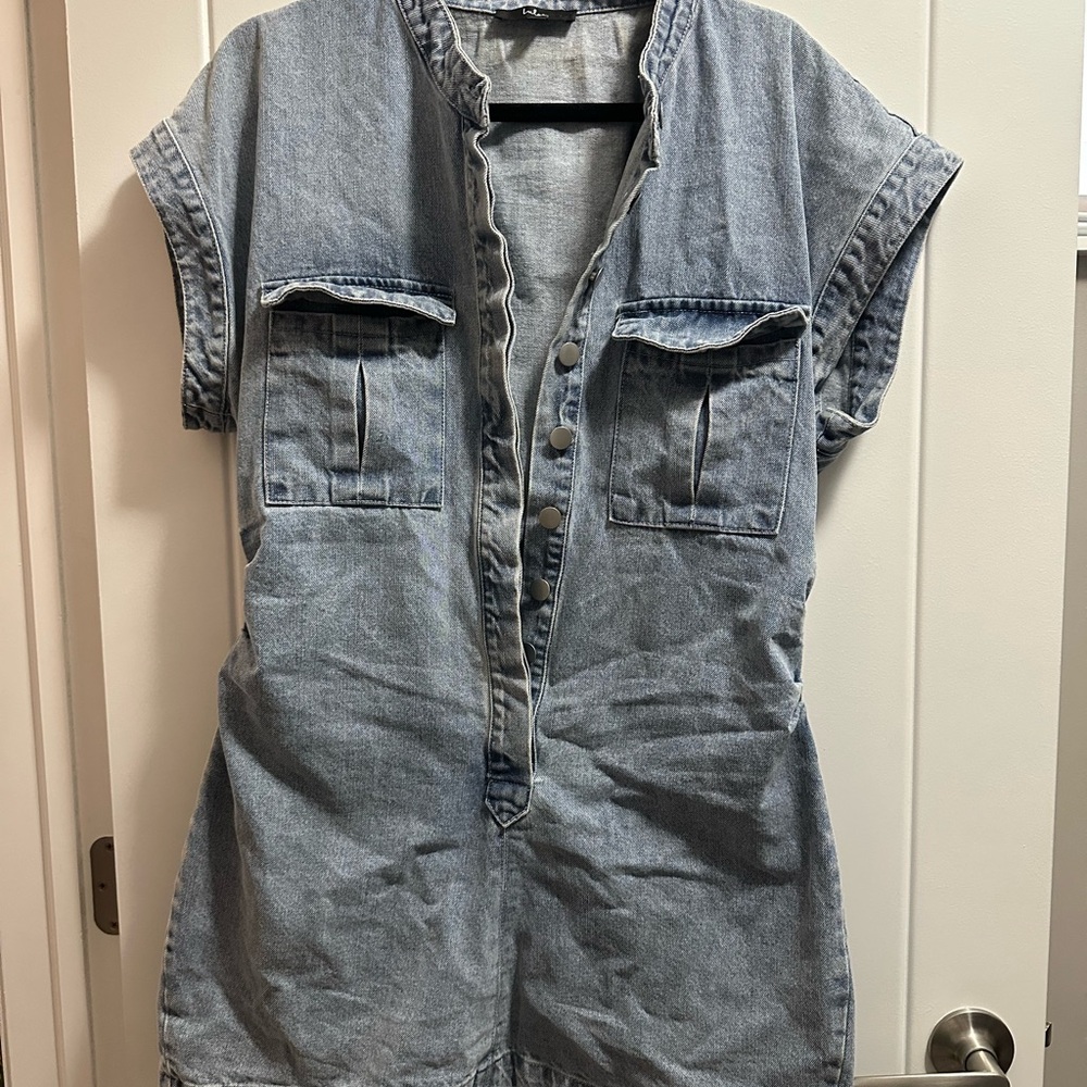 Denim Button-Up Dress